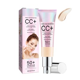 CC Cream Color Correcting, 2024 Neuestes Moisturising BB Cream mit UVA/UVB 50+, CC Creme Foundation Feuchtigkeitsspendend & Full Coverage, Sunscreen Concealer Wasserfest & Langlebig, Gesichts-Make-Up