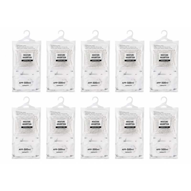 Hanging Moisture Absorber Bags for Closet Humidity Control – 5-Pack