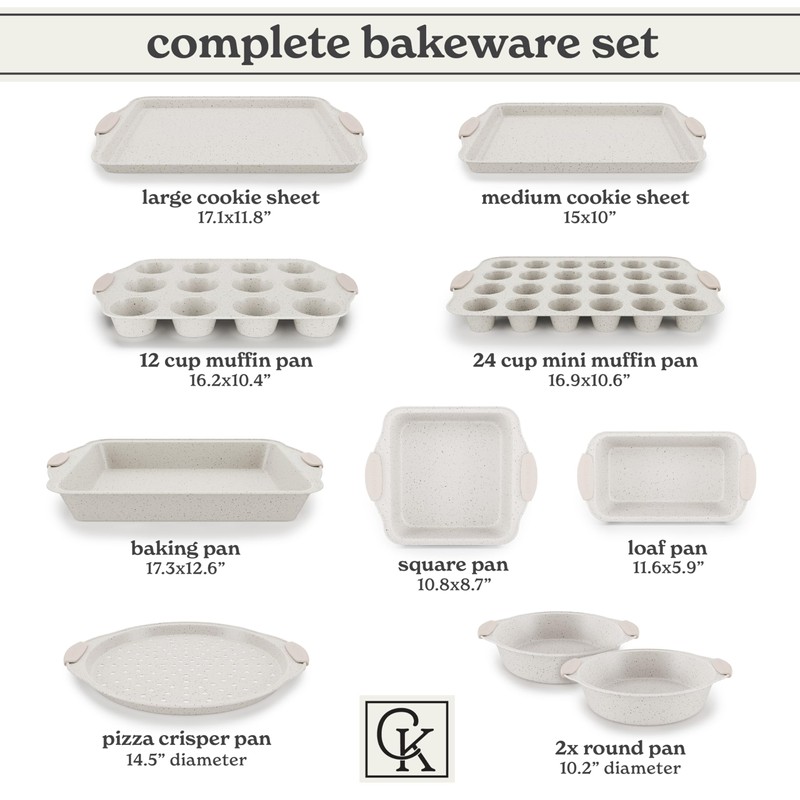 Country Kitchen Nonstick Stackable Bakeware Set - Durable, Easy Release