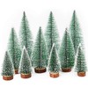 Pack of 10 Mini Artificial Christmas Trees, 3 Sizes, Miniature