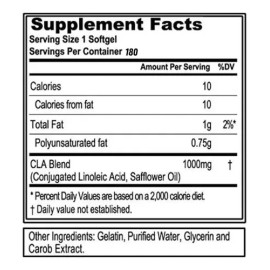 Evl Cla Ácido Linoleico Conjugado 1000 Mg 180 Caps                                                                                                    