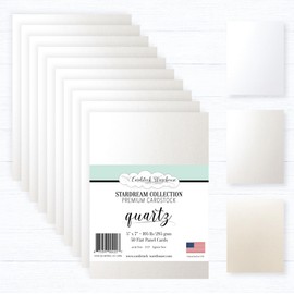 Cardstock Warehouse Stardream Quartz - 5 x 7" - 105 lb / 285 gsm Pearlescent Shimmer Flat Panel Cards for Invitations, Cardmaking, Embossing, Die-Cutting, Note Cards - 50 Count