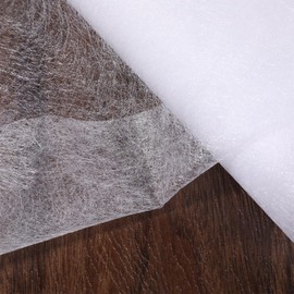 Double Sided Fusible Web 19.69in x 5.5yd White Iron-On Adhesive Non-Woven Fusible Interfacing Light Weight Bonding Web for Fabric Applique Sewing DIY Crafts Supplies