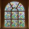 FEOMOS Stained Glass Window Film, Window Privacy Films, Colorful Lattice