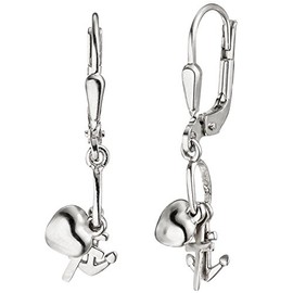 Jobo Children's Earrings Faith Love Hope 925 Sterling Silver Children's Earrings, Silver