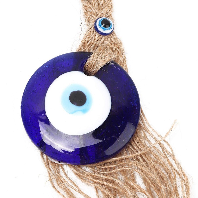 Zerodis Evil Eye Charm Pendant,Turkish Blue Glass Amulet Wall Hanging