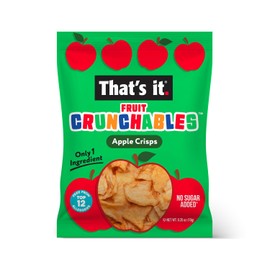 That's it. Fruit Crunchables (15 Pack) Apple Crisps healthy snacks for kids, Plant-Based, Non-GMO, Gluten-Free, No Sugar Added - Healthy Snack for lunch box 100% Natural Crunchy Fruit Snack