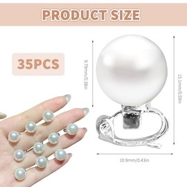 Hair Beads for Cliping, 35 Pieces, Hair Accessories, Beads, White Pearls, Hair Accessories, Spiral Hair Pins, Cute Wedding Hair Clips, Pearl Clips for Women, Wedding, Prom, Party, Girls