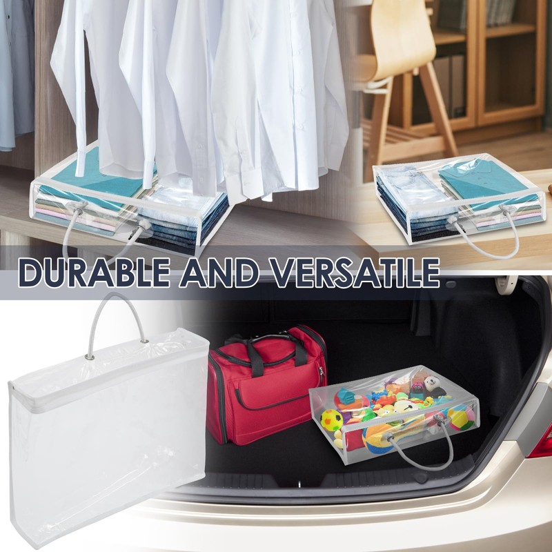 Abizarch 6 Pack Large Clear Clothes Storage Bag,Travel Packing Cube,