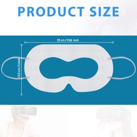 Saysurey 200 Pcs Disposable VR Face Mask Breathable Cover for VR Nonwoven Fabric Sanitary Eye Mask, Eye Cover Pad(White)