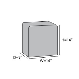 Covermates Keepsakes - Rectangular Appliance Cover - Dust Protection - Stain Resistant - Washable - Appliance Cover, Black