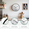 Mebus Radio Controlled Wall Clock 30cm Silent Black Frame White