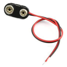 RuiLing - 5 Clips de batería de 9 V con Cable de 15 cm Tipo I, Soporte de celda de 9 V, Conector de Hebilla de batería