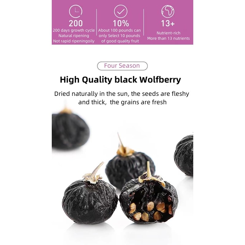 Sweet Post Black Goji Berries Black Wolfberry Tea Natural Wild