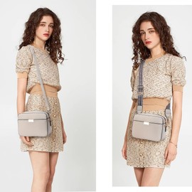 COCIFER Small Crossbody Bags for Women Vegan Leather Purses Women's Shoulder Handbags Wallet Satchel Cross Body Purse (XW Light Grey)