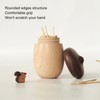 Acorn Shaped Toothpick Container 8cm Height Rounded Structure Eco Friendly