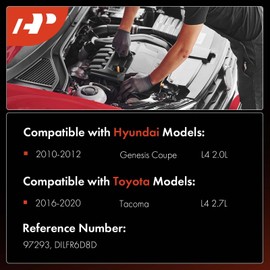 A-Premium - Bujías de iridio dobles compatibles con Toyota Tacoma 2016-2020 y Hyundai Genesis Coupe 2010-2012, 2.0L 2.7L, paquete de 4