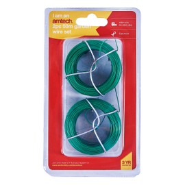 Amtech U4200 2 piece 50m plastic coated garden wire set