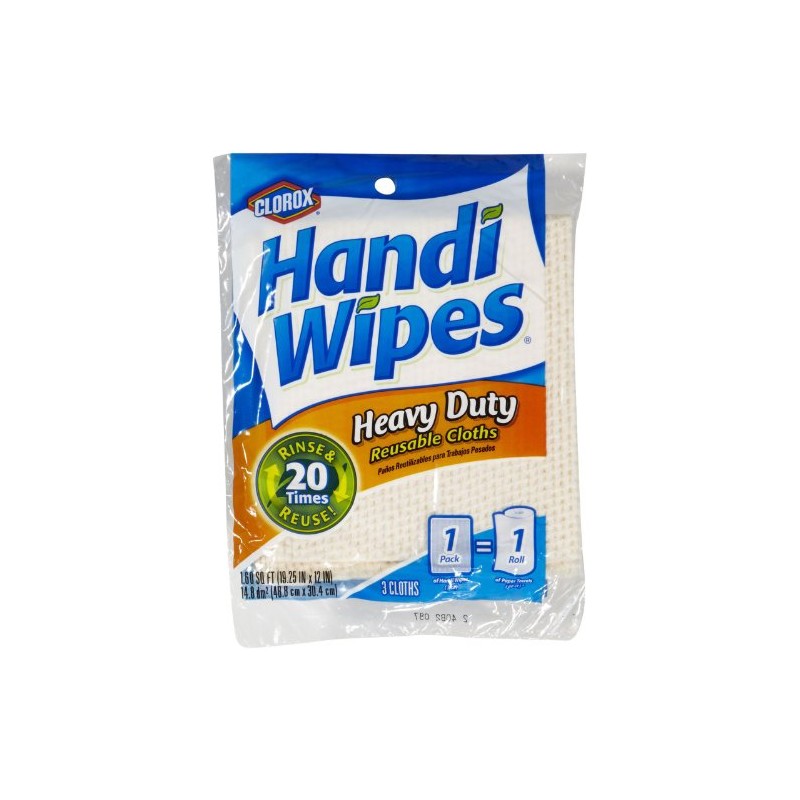 Handi Wipes Heavy Duty Wipes, Single Facing - 3 ct