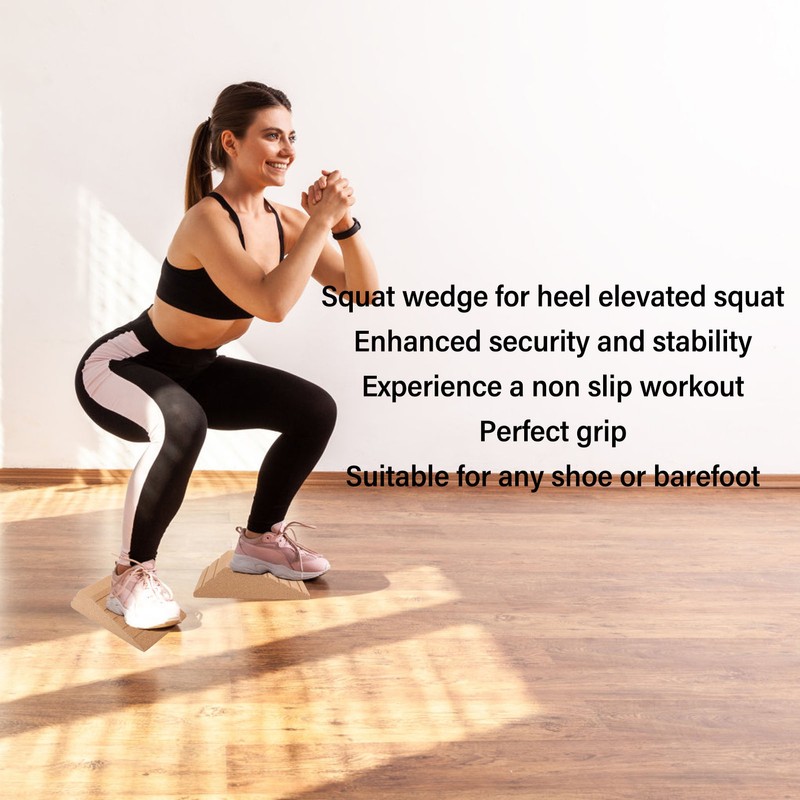 High Density Cork Squat Wedge Professional Elevated Non Slip Slant