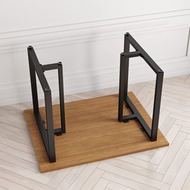 Black Metal Table Legs 28''inch Heavy Duty Metal Desk Legs,DIY Industrial Table Legs for Home Furniture(Without Plank)