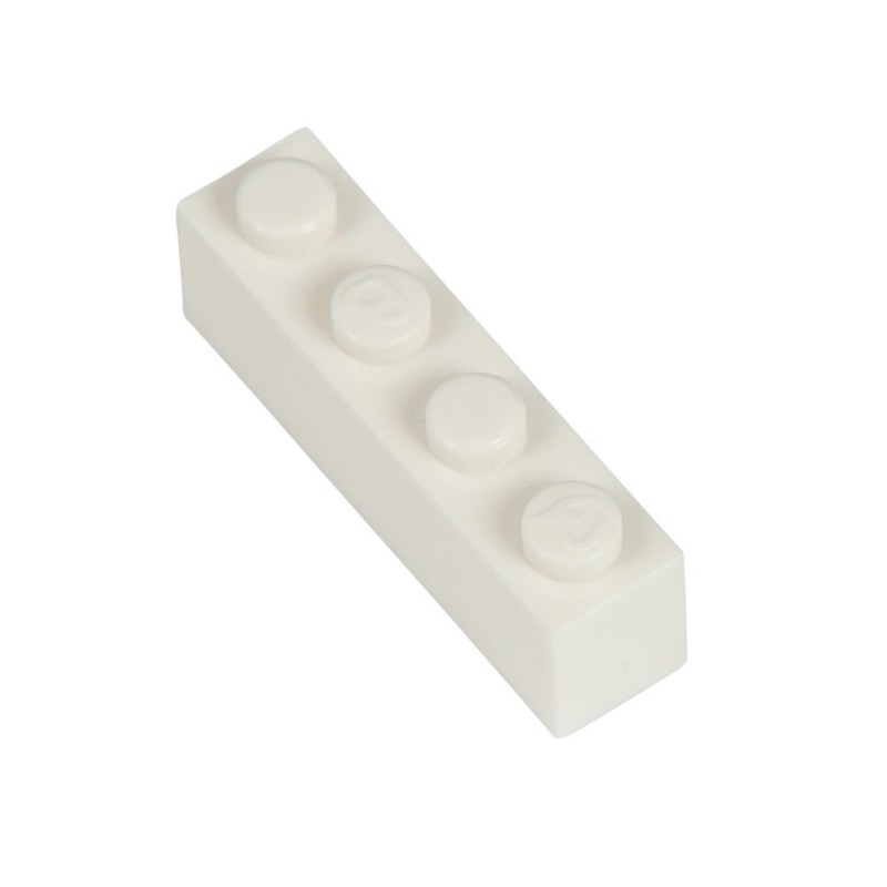 Q-Bricks 713-4x1-250 250 Piece 4x1 Building Bricks Loose Pack, White,