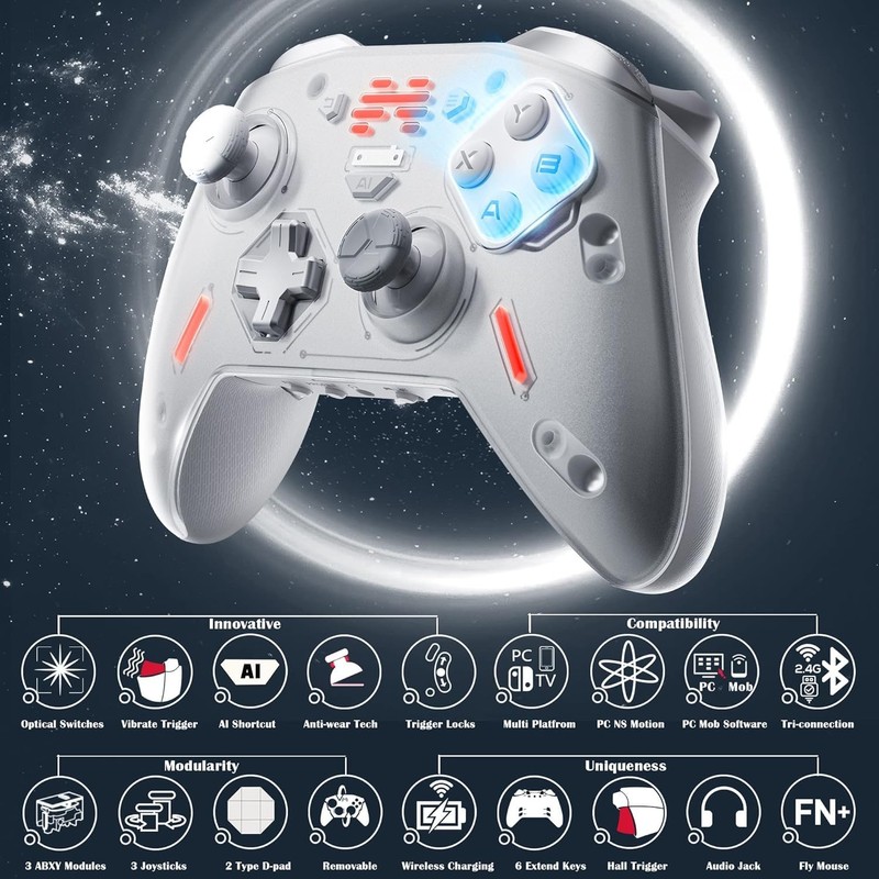 BEITONG Zeus 2 Elite Wireless Controller for PC Windows,Steam Deck,Android,Switch
