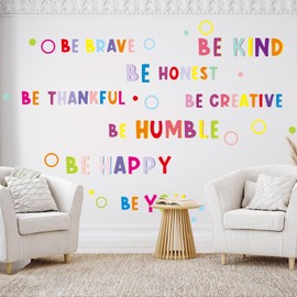 Zercart Inspirational Wall Decal Motivational Wall Sticker, Colourful Inspirational Quotes Wall Decal Peel and Stick Wall Art Stickers, for Library Classroom Nursery Kids Decoration