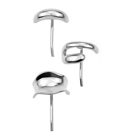 3 Pcs Silver Metal Ponytail Holder Hair Clips, High Ponytail Hair Buckles Decorative Barrettes Strong Hold Hair Jaw Clips for Women (Silver, One size)