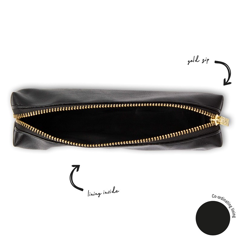 Pukka Pad, Carpe Diem, Slim Pencil Case, Black, Black