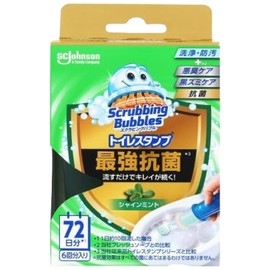 Scrubbing Bubble, Toilet Stamp, Strongest Antibacterial, Shine Mint Scent, Replacement Set, 72 Days Supply x 4