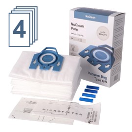 NuClean - Compatible With Miele 9917730 GN C3 Vacuum hoover Bag - (4 Bags, 2 Filters & Scented Freshners)