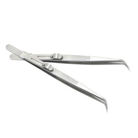 WOONEKY 2Pcs Long Stainless Steel Tweezers Set Non-Slip Professional Pointed Tweezers for Jewelry Making DIY Repairs and Crafting