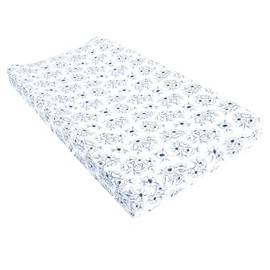 Hudson Baby Unisex Baby Changing Pad Cover, Blue Toile, One Size