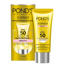 POND'S Protector Solar Facial 50 FPS UV Miracle Bright, Anti-Manchas con Niasorcinol 40gr