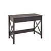 ClosetMaid X-Frame Design Writing Desk Console Table with Drawers, Black