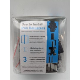 lj smith 3 PACK Stair System 1-in x 1.5-in Matte Black Stair Baluster Install Hardware