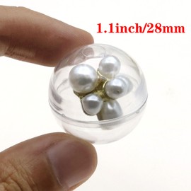 sunnates 50 PCS 28mm/1.1 Inch Capsule Vending Machine Round Gumball Machine Capsules Bulk Clear Container Clear Vending Machine Capsules Empty for Party Favors