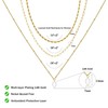 Kakonia Gold Necklaces for Women,Layered Gold Necklace,14K Gold Plated Pendant