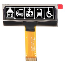 Organic Light Emitting Diode Display Module 2.23in 123x32 Resolution SSD1305 SPI IIC Interface 24 Pin Screen Module White