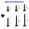 ZAMBASE 100PCS #8x1 Black Crosshead 410 Stainless Steel Self-Drilling Screws