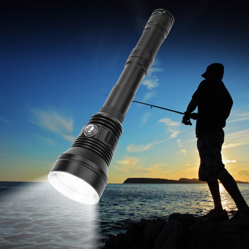 XHP70 6800LM Super Bright LED Flashlight IPX8 Underwater 80M Waterproof