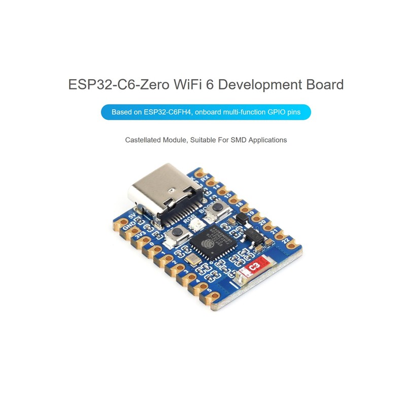 ESP32 C6 Zero WiFi 6 Development Board Based on ESP32-C6FH4