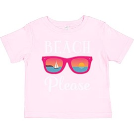 inktastic Beach Please Sunglasses Toddler T-Shirt 7 Pink 3676d