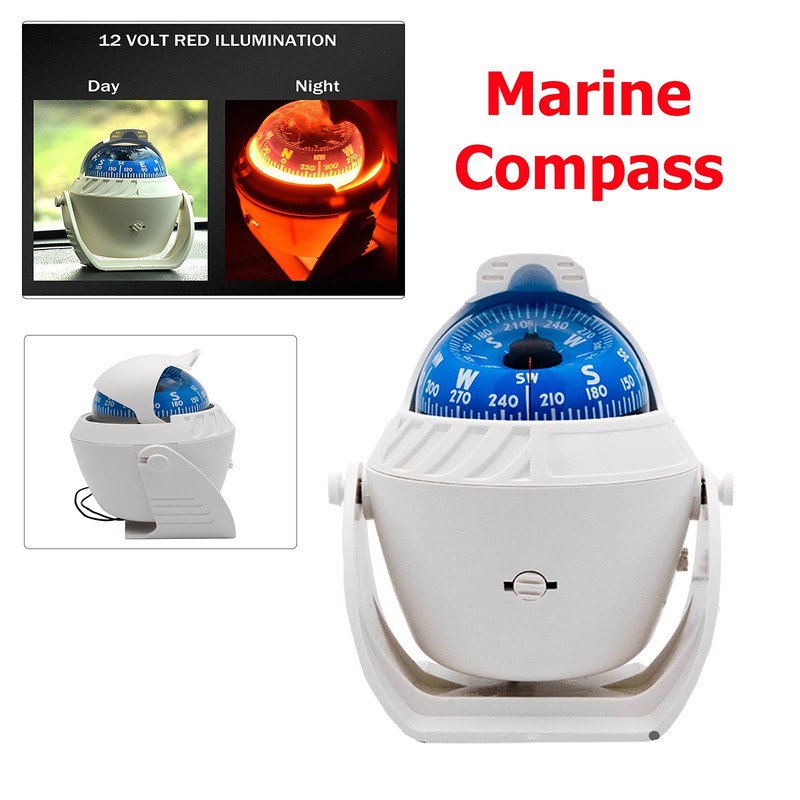 Baceyong Sea Marine Car Navigation Compass Ball Swivel Compass with