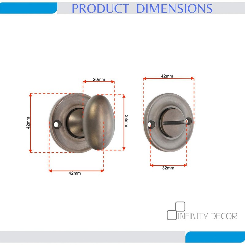 Infinity Decor Slimline Security Thumb Turn and Release Lock Pack