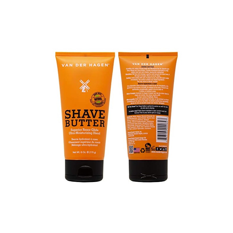 Van Der Hagen Shave Butter 6 oz (Pack of 2)