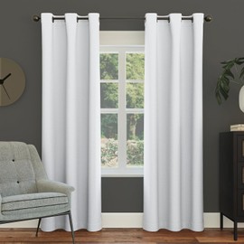 Sun Zero Easton - Panel de Cortina oscurecedora con Ojales, Ahorro de energía, 40 x 63 Pulgadas, Color Blanco Paloma
