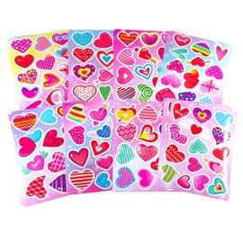 24 Sheets Valentine Day Stickers Heart Sticker for Cards Gift Box Envelope Wedding Stick Sticker, Valentine's Day Stickers Crafts for Kids Party Supplies Classroom Exchange Gift