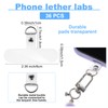 Gjinxi 36 Pcs Phone Tether Tab, Universal Phone Lanyard Patch